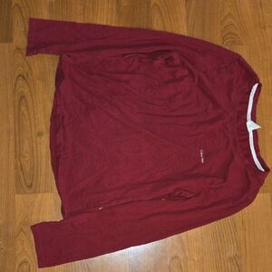Calvin Klein Maroon Long Sleeve Tee